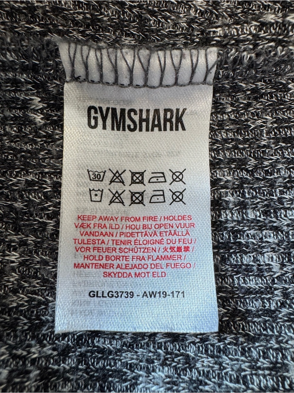 Gymshark Slounge Black Marl Drawstring Leggings Joggers Women’s Medium - Picture 10 of 10